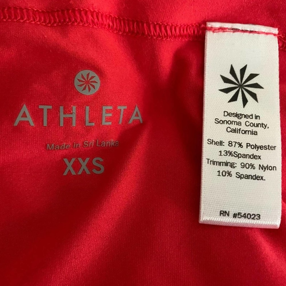 Athleta Womens Power Chi Athletic Top XXS Coral Moisture Wicking Racerback - Picture 9 of 12